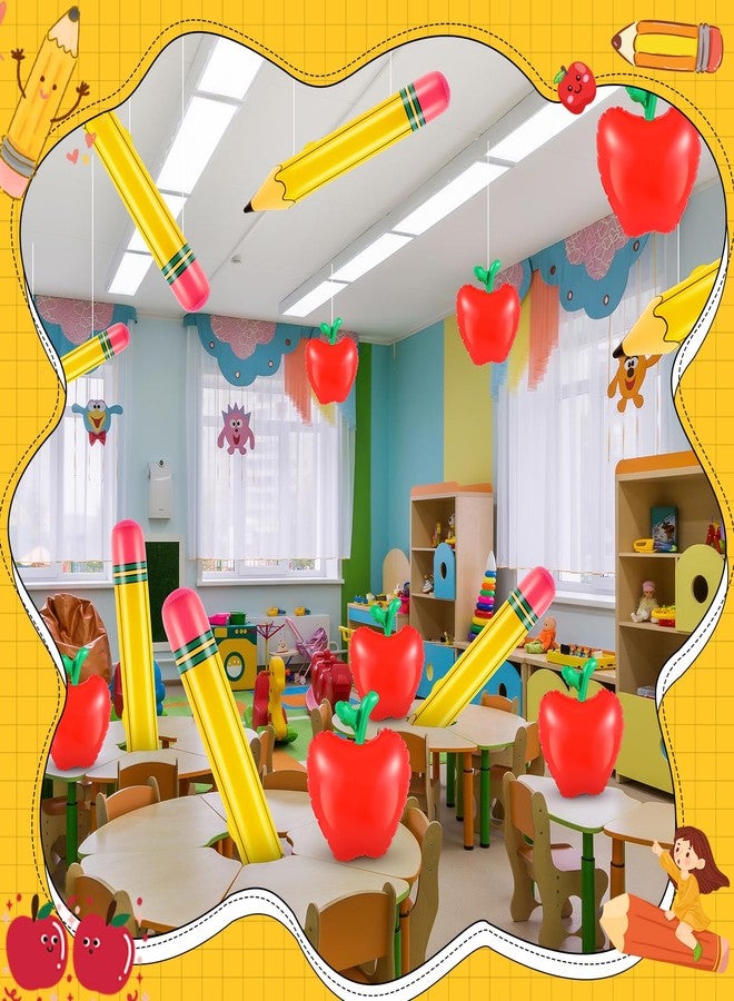 LaRandom 12 Pcs Giant Inflatable Pencils and Fruits Balloons Set Large Blow up Pencil Fruit Classroom Decoration for Back to School Classroom Garden Room Birthday Party Indoor Outdoor Decor - Image 3